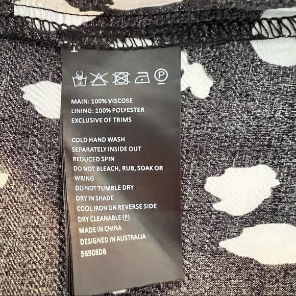 Bardot Puff Sleeve Abstract Spot Maxi Dress in size 10 - Picture 11 of 11